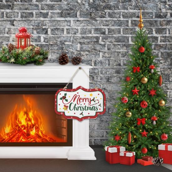 Christmas Paper Door Sign Gnome Tree Elk Pattern Indoor Outdoor Decoration Front Door Wall Hanging Welcome Doorplate Pendant Party Scene Setting Prop