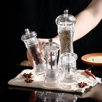 1pcs Acrylic Clear Pepper Mill Manual Spice Sea Salt Grinder
