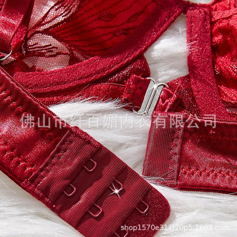 Reggiseno sexy ultra-sottile con pizzo e push-up set di lingerie erotica pura lussuria seduzione uniforme