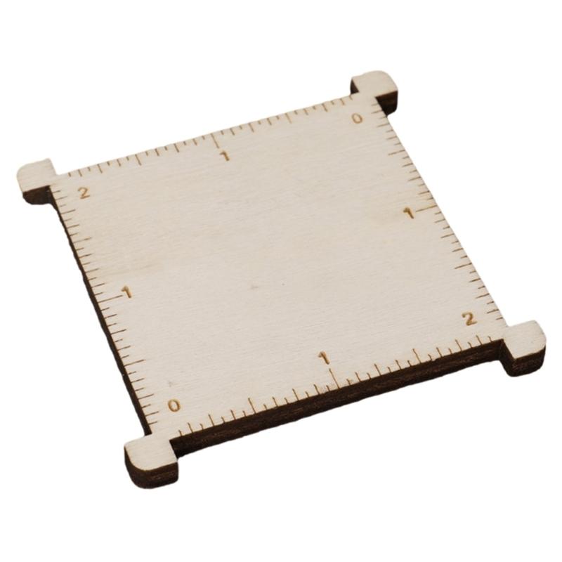 Dřevěná měrka na pletací jehlice Měrka na pletení Pletací nástroj Tkací měřicí nástroj Pletařské pravítko Háčkovací doplňky