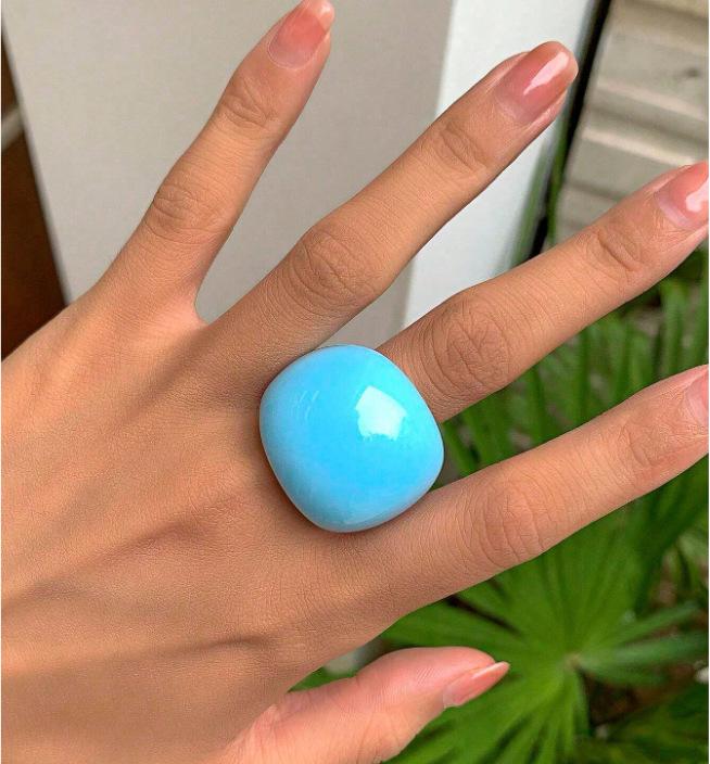 

Candy Acrylic Plain Ring One Size