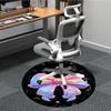 1pc Bowtie, Ribbon Office Round Rug, Carpet for Office, Gaming, Lightweight Round Floor Mat Yy260208077