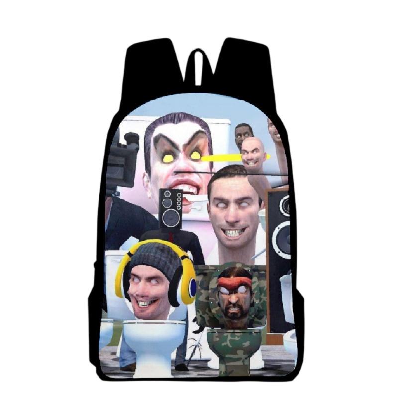 Skibidi Toilet Prank Backpack Set Fun And Versatile, Multiple Colors And Sizes Available, Suitable For All Genders