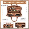 Vannus Men's Genuine Leather Briefcase, Business Attache Case, Fits A4 Size and 14-inch Laptops, Freestanding, Brown