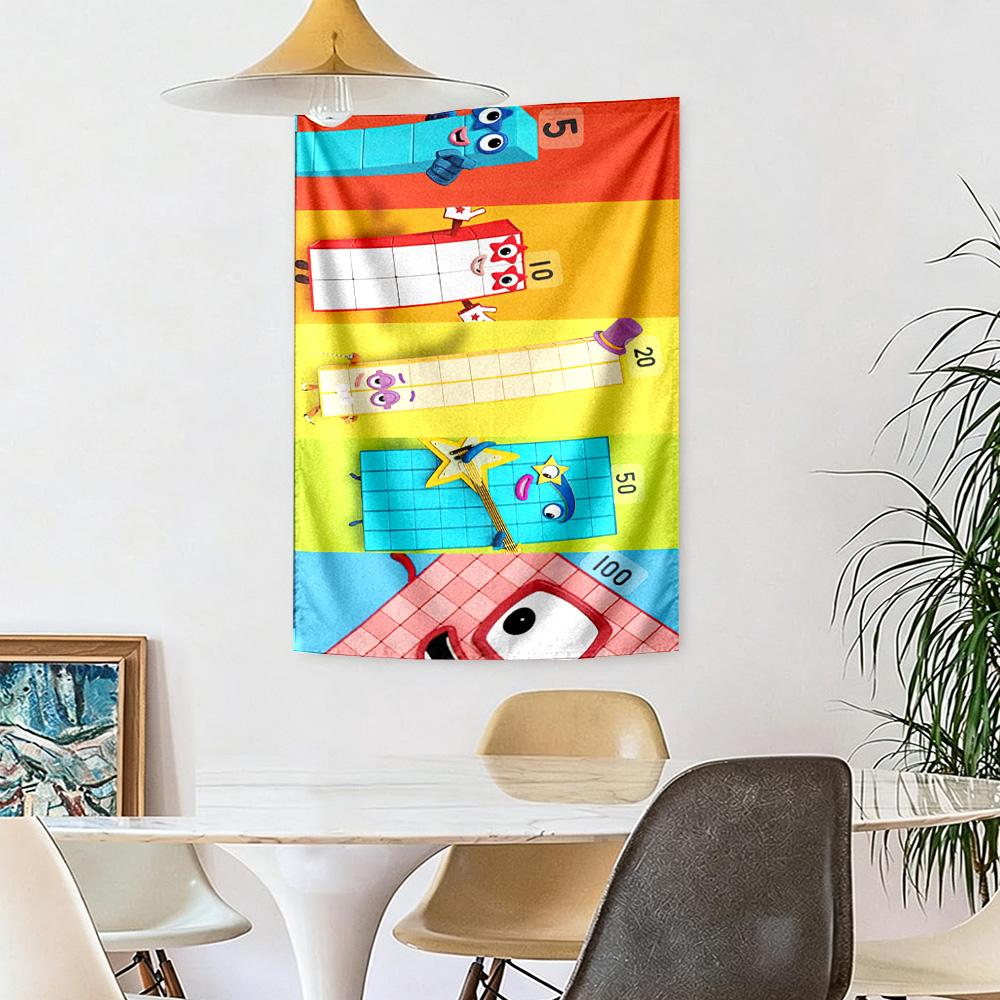 Numberblocks Wall Decor Tapestry Art For Pet Memorial Birthdaywedding Party Backdrop Family Gift