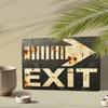 Vintage Industrial Iron EXIT Sign Metal Wall Decor Retro Tin Poster for Bar Cafe Restaurant Room Bathroom Unique Chri