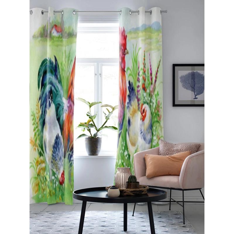 Курица и петух в траве — фото 4