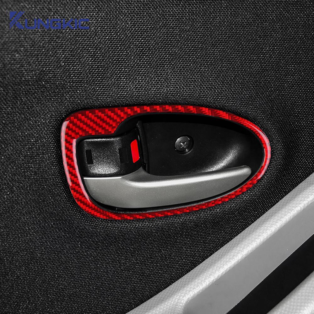 Carbon Fiber Style Door Handle Sticker for Toyota Yaris 2006-2011 LHD RHD