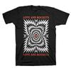 Men's Love And Rockets Illusory Motion Slim Fit T-shirt Large Black