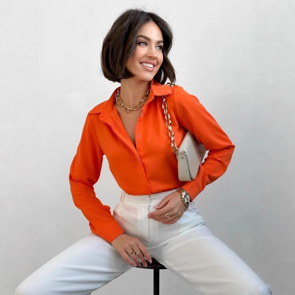 European-American Slim Fit Long-Sleeved Shirt: Elegant & Modern