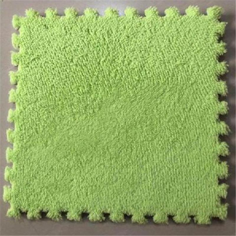 30*30cm Plush Eva Foam Spliced Thickened Floor Mat Floor Cushion Baby Crawl Mat Absorbent Dirt Resistant Jigsaw Non-slip Carpet