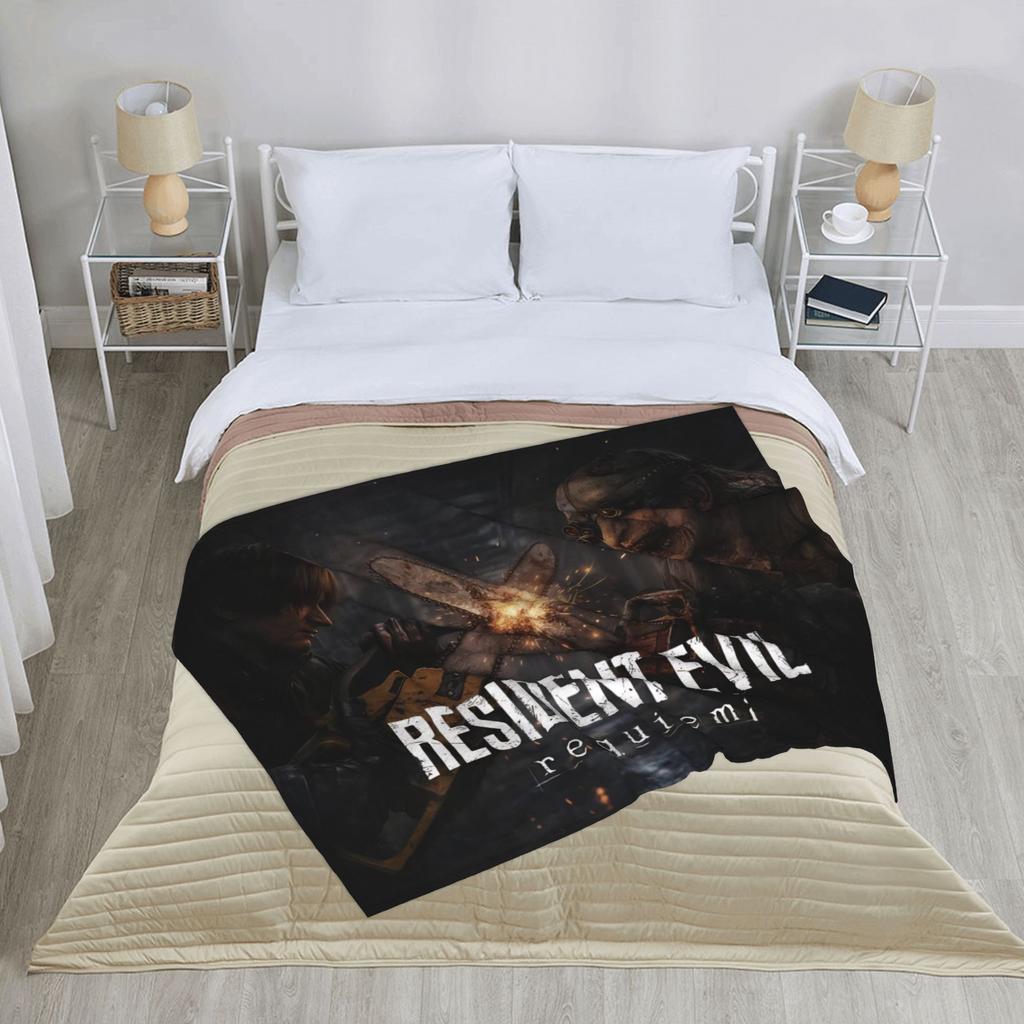 Super Soft Residents Evils 9 Requiem Throw Blanket Premium Flannel Fleece Kennedy Blanket Warm Plush Blankets All Season Use