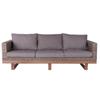 Garden Sofa Patsy Gray Aluminum Rattan Acacia Wood 220 X 89 X 64.50 Cm