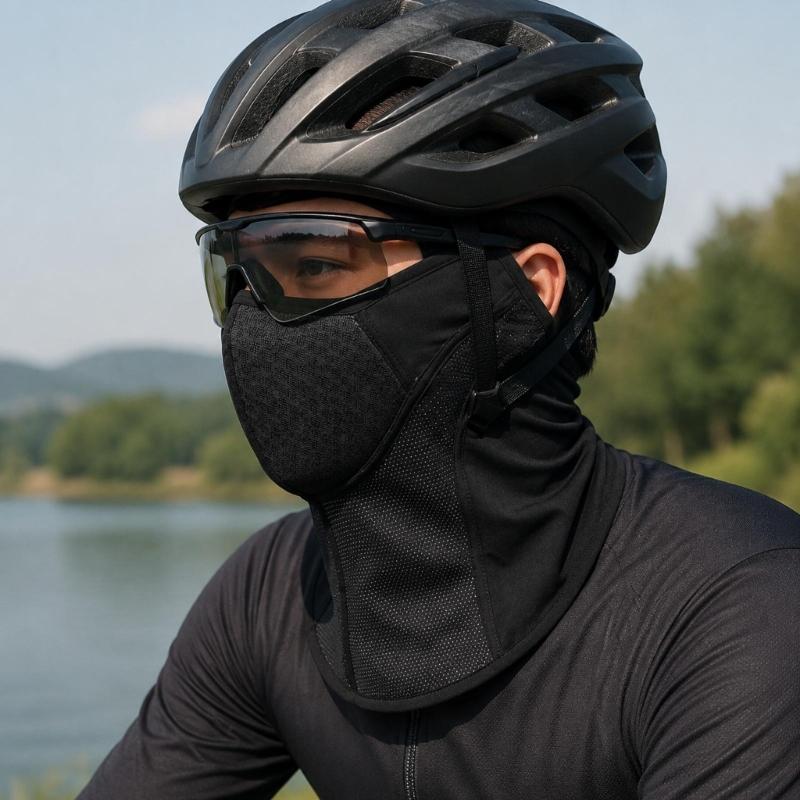 Wind-Blocking Cycling Face Mask Balaclava for Winter Ride with High-Density Polyester and Extended Head-to-Neck Coverage