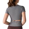 Yoga Short Sleeve Women's Crew Neck Casual Yoga T-Shirt Open Waist Slim Fit Naked Sports Running Top Fitness Clothing