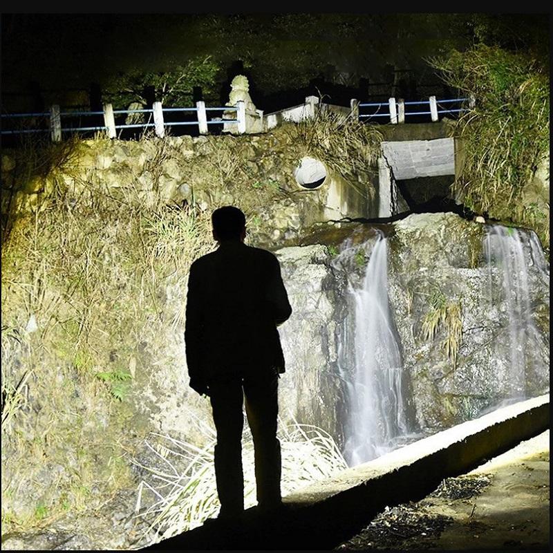 Large Aperture LED Flashlight High Power Rechargeable Torch Outdoor Waterproof Work Emergency Tactical Flashlights Hunting Light