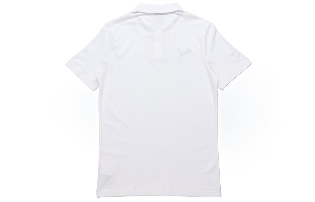 PUMA Polo Shirts Men's White Polo Collar Moderate Straight Fit 656579-04