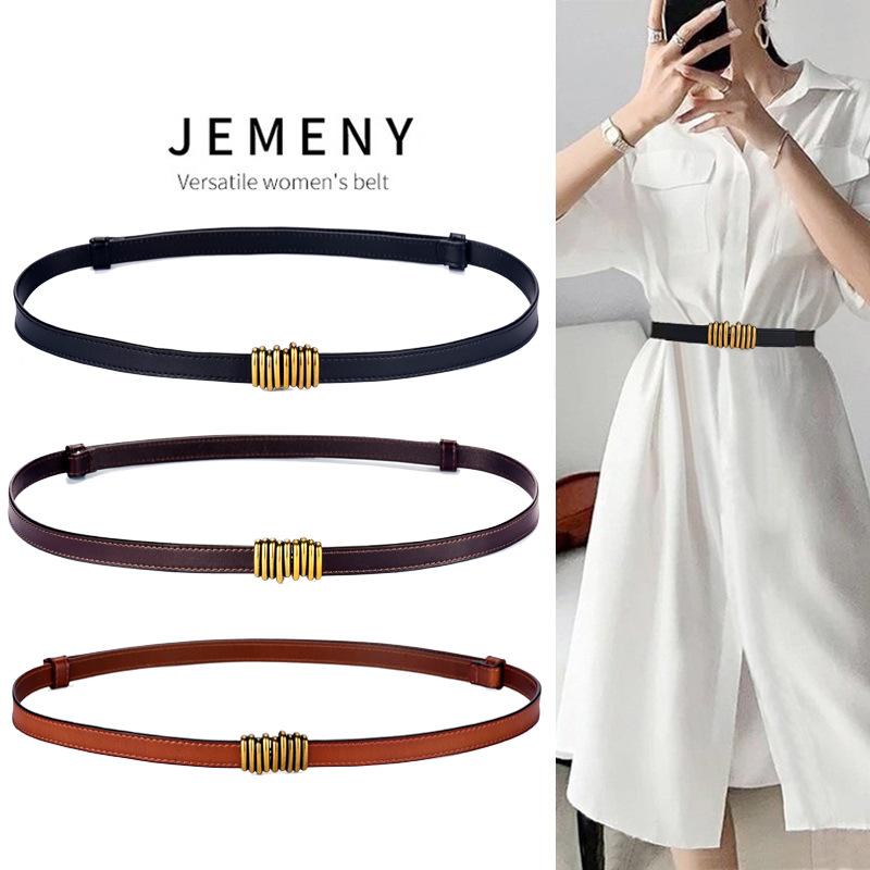Simple Women'S Thin Belt Leather Decorative Suit Belt With Skirt Shirt Waist Chain