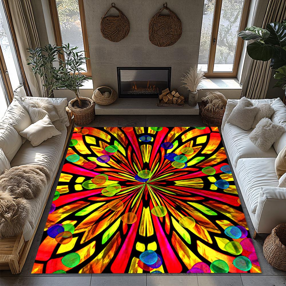 Unikalny Abstrakcyjny Dywan Nowoczesny Geometryczny Dywan Mata na Podłogę do Salonu Wystrój Domu Antypoślizgowy Wycieraczka Stylowy Dywanik Wejściowy Prezent