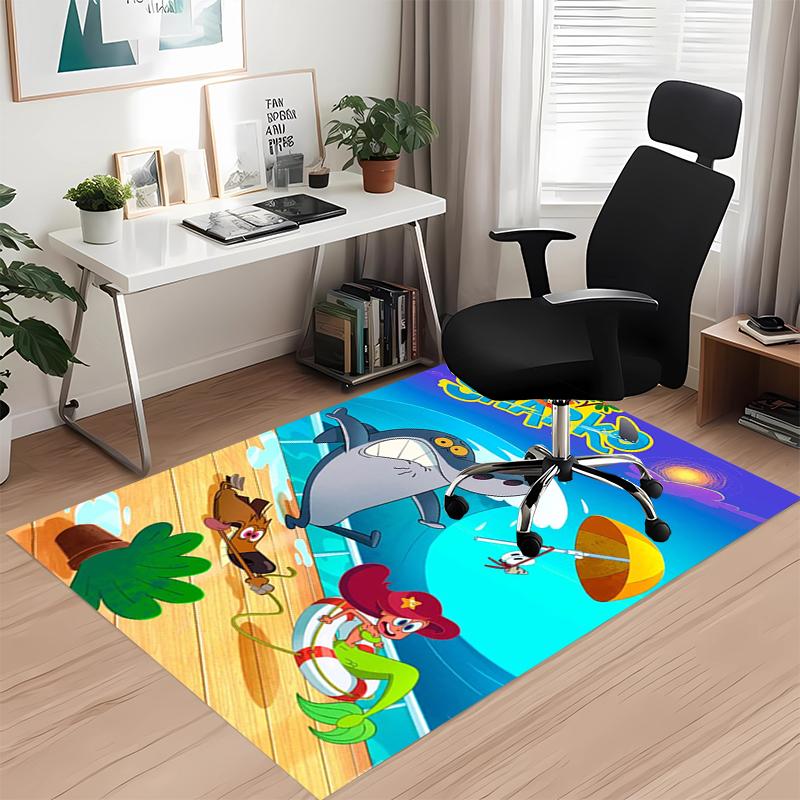 Tappeto Stampato Zig & Sharko, per Sedia da Ufficio Soggiorno Camera da Letto Cucina Decorazioni Regali.
