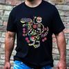 Dia De Los Muertos Skeleton Ride Dinosaur Boy Unisexs Mexican Party Tshirt  Unisex Women Clothing Graphic T Shirts Cotton Tee Tops