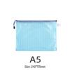 A4 Waterproof Mesh Zipper File Bag - Transparent, PVC, Handheld, Office & Student Stationery.