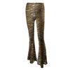 2025 Spring Trendy Women's High-Waisted Leopard Print Flare Pants - European & American Slim-Fit Casual Fashion.