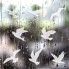 Boao 40 Pieces Large Size Anti-Collision Window Clings Bird Window Stickers Prevent Bird Strikes on Doors Windows Glass Translucent/Dusted Bird