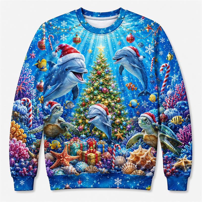 2027 New Ugly Christmas Sweatshirts Fashion Trendy Unisex Holiday Party Wear Xmas Sweater Casual Oversized Pullovers Tracksuit