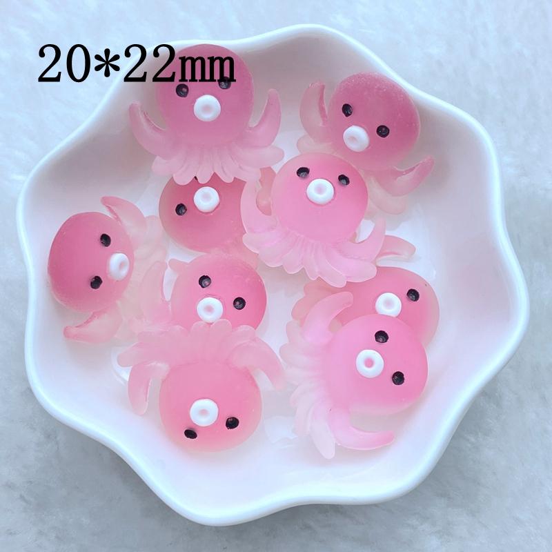 10Pcs New Cute Resin Mini Marine Animal Series Flat Back Manicure Parts Embellishments For Hair Bows Accessories