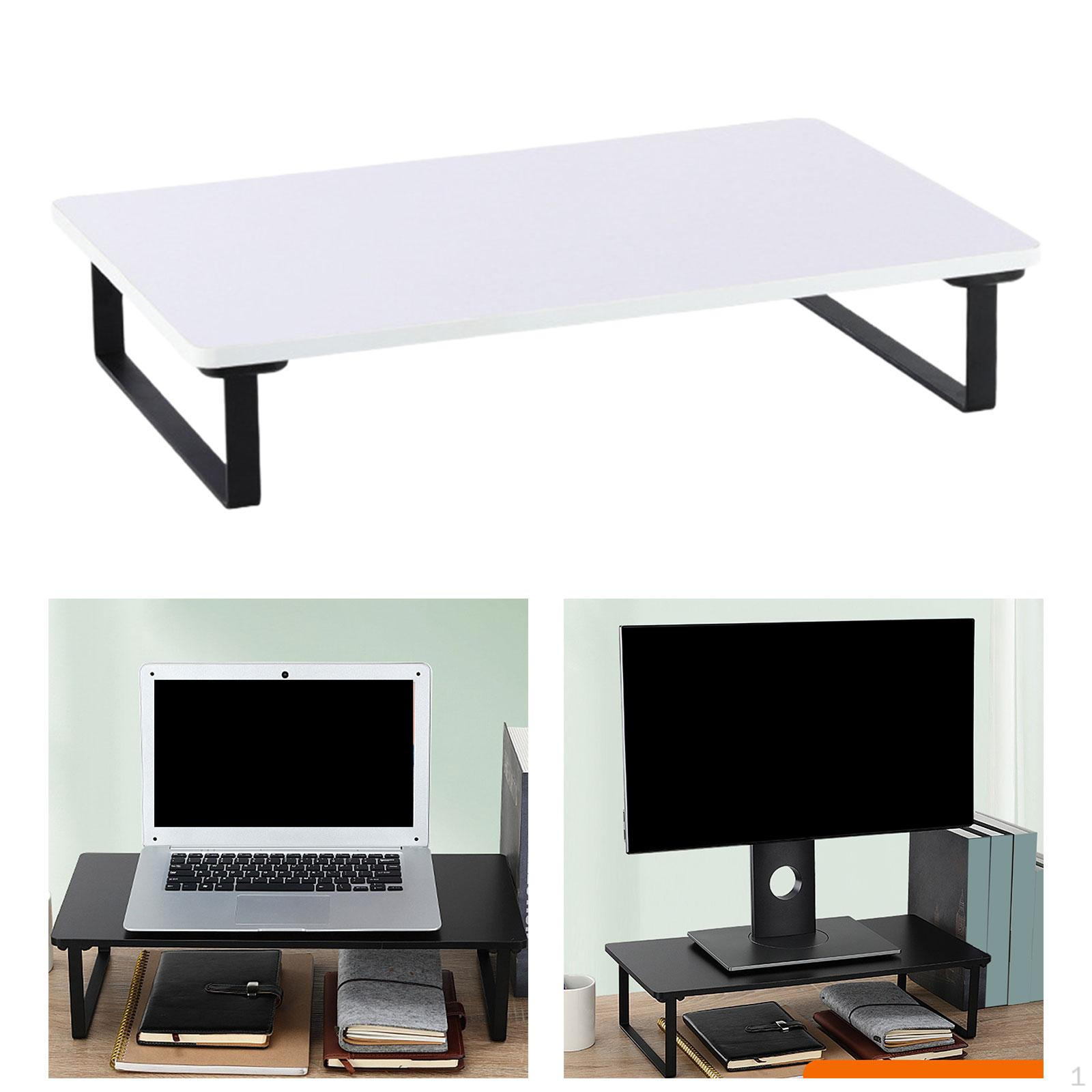 

Подставка для монитора, настольная полка, многофункциональный подъемник, эргономичный нескользящий деревянный держатель для хранения белый