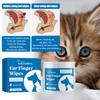 Yegbong disposable pet cleaning finger covers, cat and dog ear cleaning wipes, pet care and nursing appliances to reduce ear odor 50pcs