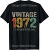 Classic 1972 Original Vintage Birthday Est 1972 Edition T Shirts Men Streetwear Tee Shirt Short Sleeve Unisex Loose Clothing