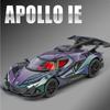 1/32 Apollo IE Sports Car Model Metal Die Cast Body Sound and Light Ornament Children's Toy Car Boys Gift Halloween Toys
