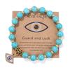 Lucky Turkish Evil Eye Pendant Beads Bracelet Handmade Natural Stone Charm Elastic Bangles Men Women Fashion Yoga Energy Jewelry