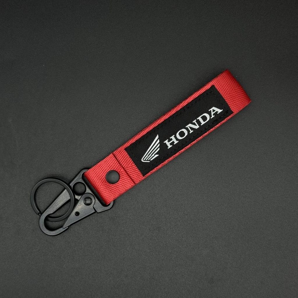 Embroidery Car Logo Key Rings Keyring Keychain For Honda NSS350 CM300 CB500 CB650R CB190 Motorcycle Decoration Accessories FL3