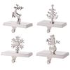 Fireplace Hook Elk Hook Festival Holiday Moose Silver Snowflakes Snowmen Stainless Steel Christmas Trees Household