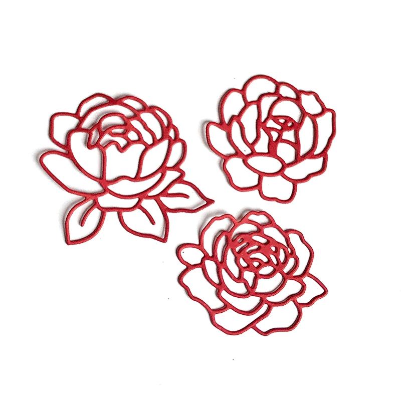 Rose Flower Metal Cutting Dies Handmade Crafts DIY Scrapbooking Embossing Supplies for Children Kids Girls Boys