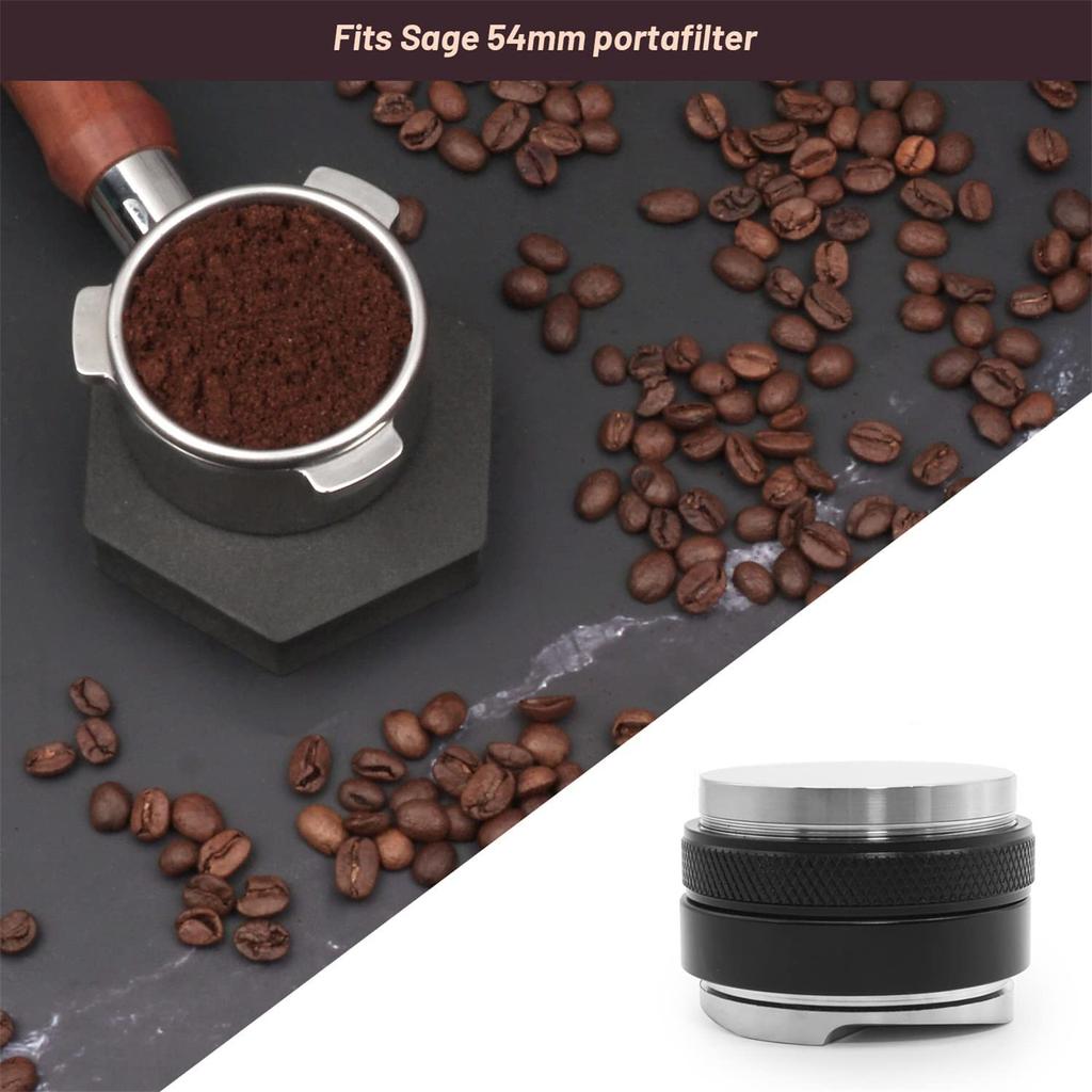 Justerbart djup 53/58mm Kaffefördelare Tamper Professionell Espresso Handtamper Dubbelhuvud Kaffenivellerare Portafilte