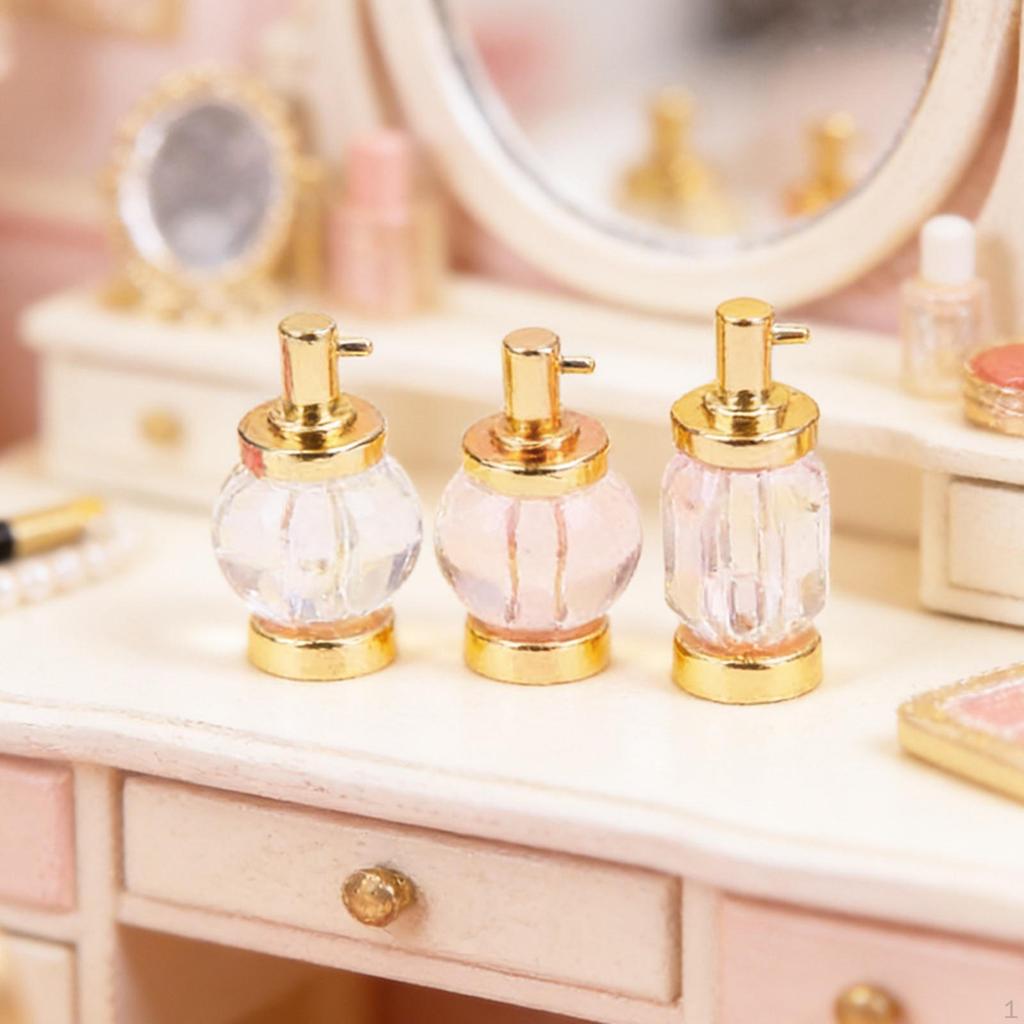 Dollhouse Accessory Set, Mini Models, Perfume Bottles, Photo Props, Tiny Ornaments, Miniature