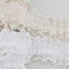 White 1Yard Lace Pleated Ruffles Applique Embroidery Fabric Ribbon Trim Diy Dress Apparel Headwear Decorative Sewing Supplies