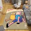 Adventure Time Flannel Pattern Square Carpet,Area Rug,Carpet Rug for Living Room Bedroom Sofa Playroom Decor,Non-slip Floor Mat