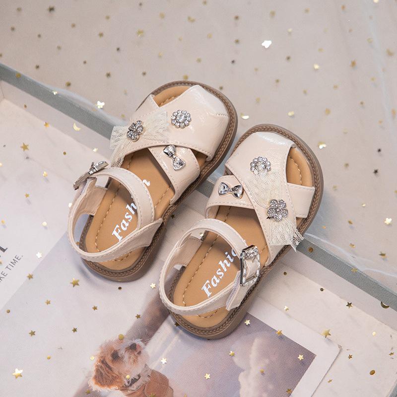 2026 Summer Trendy Girls' Princess Soft Sole Sandals - Closed Toe Casual Baby Shoes