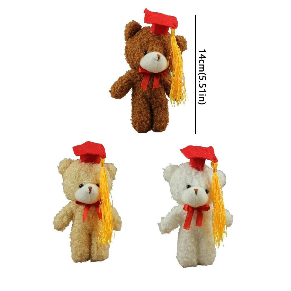 Cute Graduation Bear Doll 14cm Dr Bear Doll Cartoon Bear Pendant  Graduate Gifts