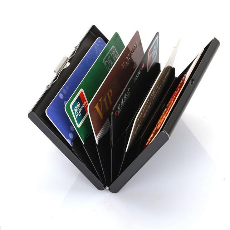 Stainless Steel 10-Card Metal Wallet & Case for Credit/Business Cards