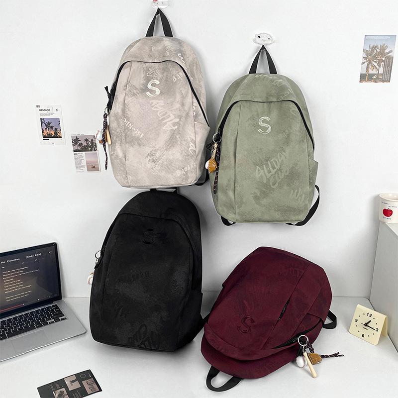 Schoolbag School Bag Girls High Value Backpack Junior High School Student Backpack Male Large Capacity New College Student Class Bag