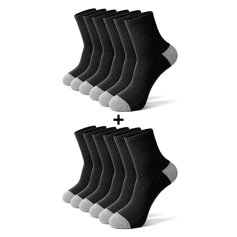 6/12 Paar Herren Baumwolle Laufsocken Crew Socken Mittelhoch Hochwertig Lässig Atmungsaktiv Sportsocken Für Männer und Frauen Weiche Socke