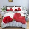 Love Heart Duvet Cover Set Romantic Theme Heart Shaped Comforter Cover King Full Size For Kid Couple Lover Polyester Bedding Set