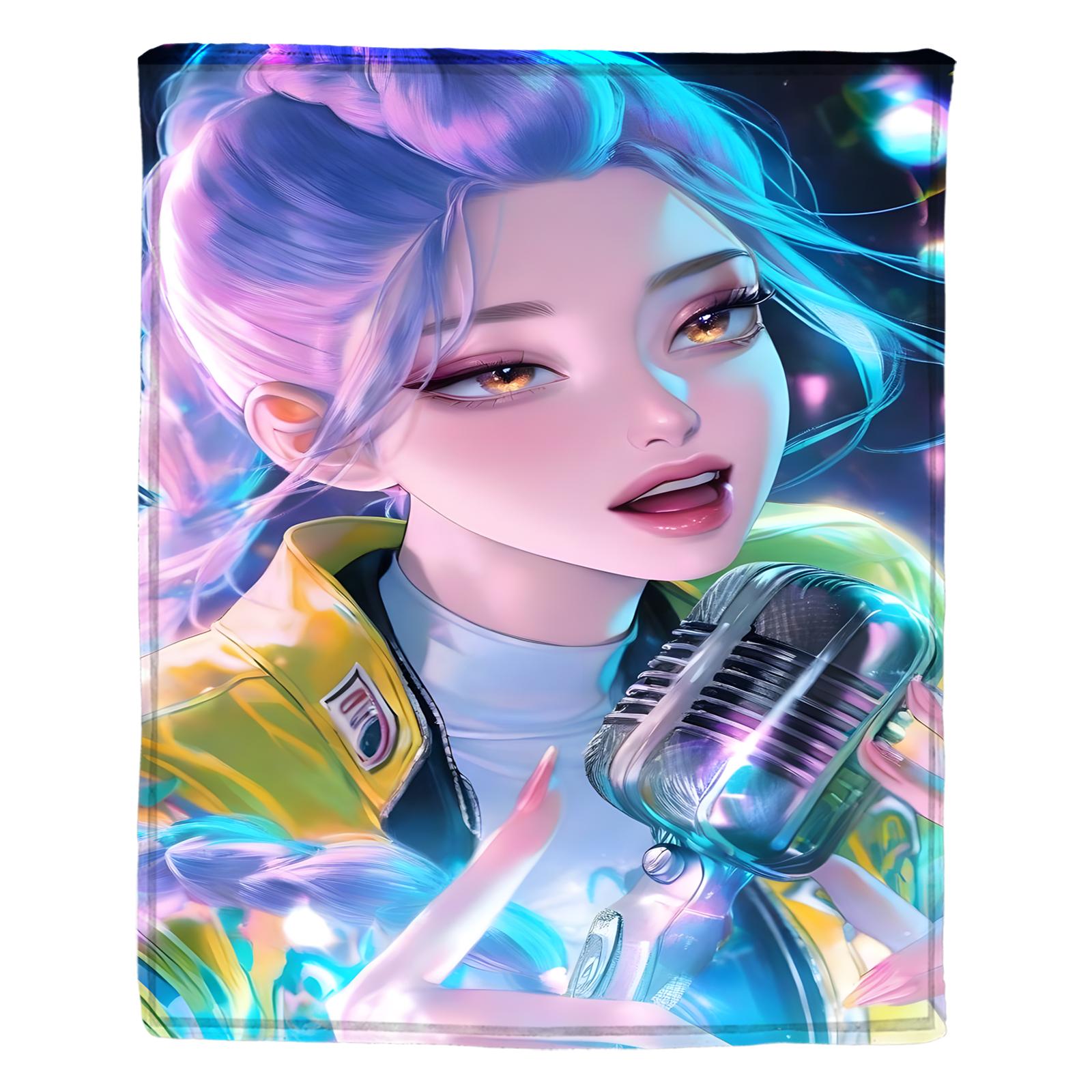 

Фланелевое цифровое печатное одеяло, кондиционер, одеяло для дивана, подарок для девочки One Size