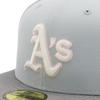 New Era 59FIFTY MLB Cap with Side ATH Size 7 5950 OAKATH SAKURANAGASHI GRY Patch, Grey, 3/4,